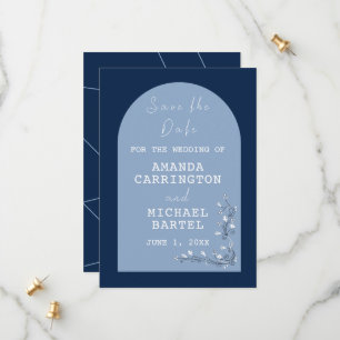 Zwei-Tone-Save the Date-Hochzeitkarte Save The Date