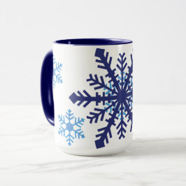 Zwei Tone-Schneeflocken Tasse