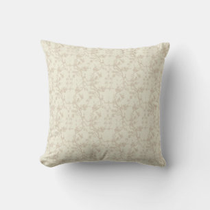 Zwei-Tone-Tan-Flower-Throw-Kissen Kissen