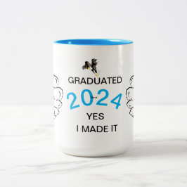 Zwei-Tone-Tasse: 2024 Absolvent Zweifarbige Tasse