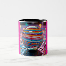 Zwei-Töne-Tasse, 325ml (Marmor-2) Zweifarbige Tasse