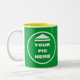 Zwei-Tone-Tasse - Bild 11 oz Gelb hinzufügen Zweifarbige Tasse
