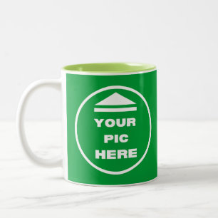 Zwei-Tone-Tasse - Bild 11 oz Limon hinzufügen Zweifarbige Tasse