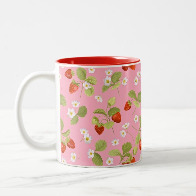 Zwei Tone Tasse Erdbeergarten (Links)