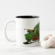 Zwei-Tone-Tasse mit Raumschiff Art 1 b.1