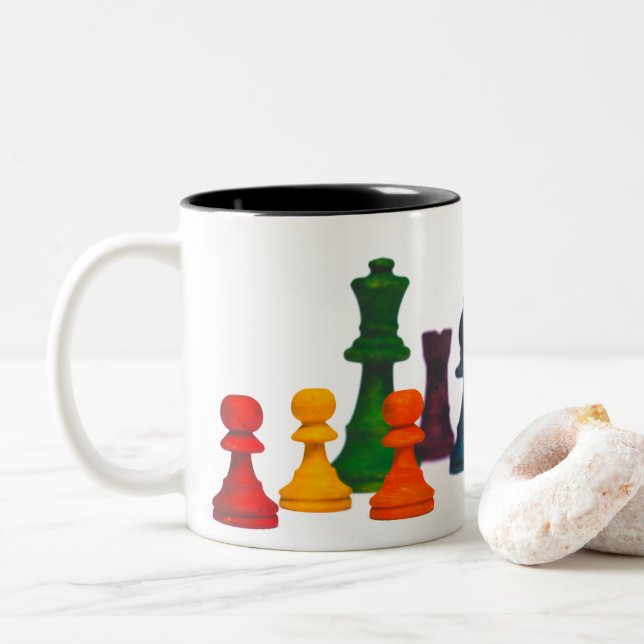 Zwei Töne Tasse Schach (Mit Donut)