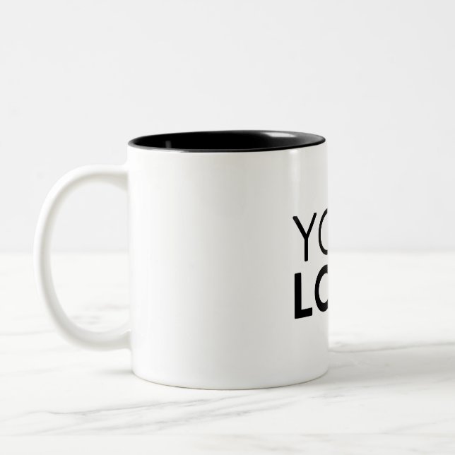 Zwei-Tone-Tasse - Schwarz Zweifarbige Tasse (Links)