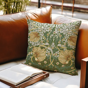 Zwei-Töne William Morris Pimpernel Vintage-Muster Kissen