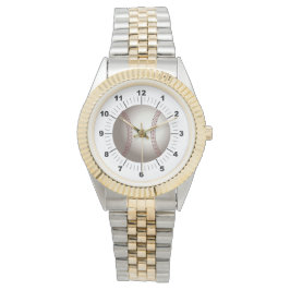 Zwei-Tonen-Armbanduhr für Frauen im Baseball Armbanduhr