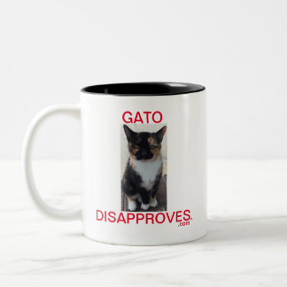 Zwei-Tonen-Cup, Gato missbilligt Zweifarbige Tasse