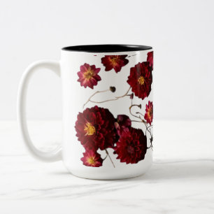 Zwei-Tonen-Tasse 15 oz - Entwurf für eine Blütenex Zweifarbige Tasse