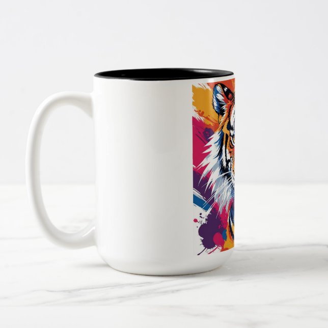 Zwei-Tonen-Tasse, 15 oz Zweifarbige Tasse (Links)
