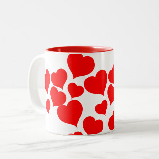 Zwei-Tonen-Tasse-Herz Zweifarbige Tasse