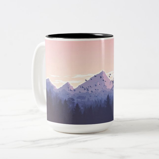 Zwei-Tonen-Tasse Zweifarbige Tasse (Vorderseite Links)