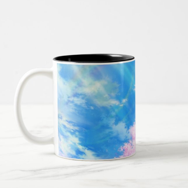 Zwei-Tonen-Tasse Zweifarbige Tasse (Links)