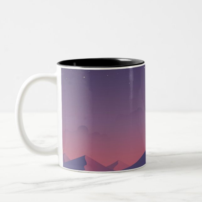 Zwei-Tonen-Tasse Zweifarbige Tasse (Links)