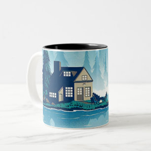 Zwei-Tonen-Tasse Zweifarbige Tasse