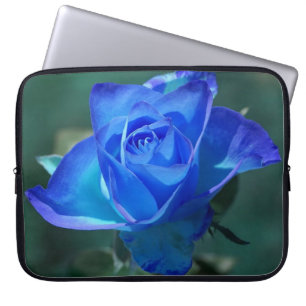 Zwei tönige blaue Rose - Laptop-Sieb Laptopschutzhülle