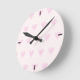 Zwei tonisierte Lieben Herz Runde Wanduhr