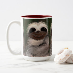 Zwei Tonkaffee-Tasse Zweifarbige Tasse