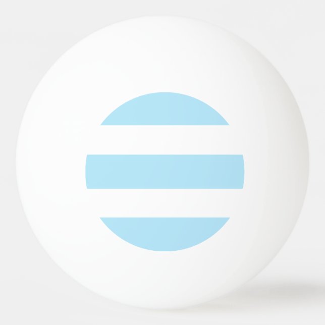 Zwei Tonstreifen Tischtennisball (Vorderseite)