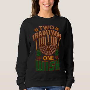 Zwei Traditionen, die man dem Hanukkah jüdisch wün Sweatshirt