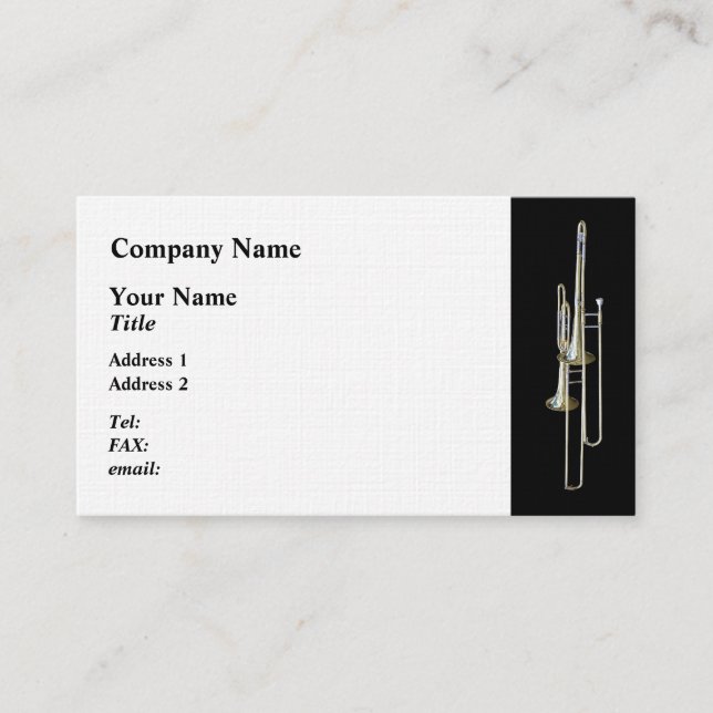 Zwei Trombone Visitenkarte (Vorderseite)