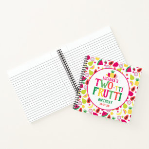 Zwei-tti Fruchtig 2. Geburtstag Tutti Frutti Spaß  Notizbuch