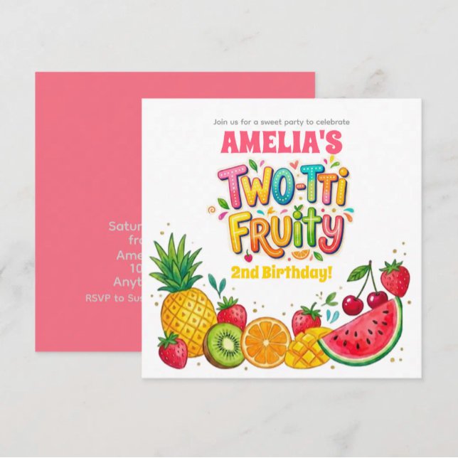 Zwei-tti Fruchtiger 2. Geburtstag Einladung (Von Creator hochgeladen)