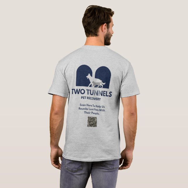 Zwei Tunnel T-Shirt (Schwarz voll)