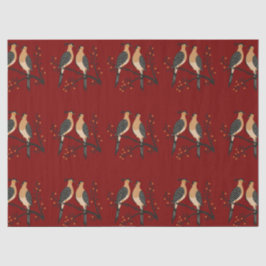 Zwei Turteltauben-Schablone im Retro-Stil 7 Seidenpapier