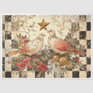 Zwei Turtle Doves Seidenpapier