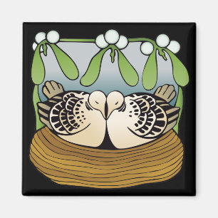 Zwei turtledoves Kühlschrankmagnet
