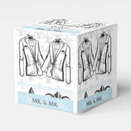 Zwei Tuxedo Gay Gastgeschenk Hochzeit Box Geschenkschachtel