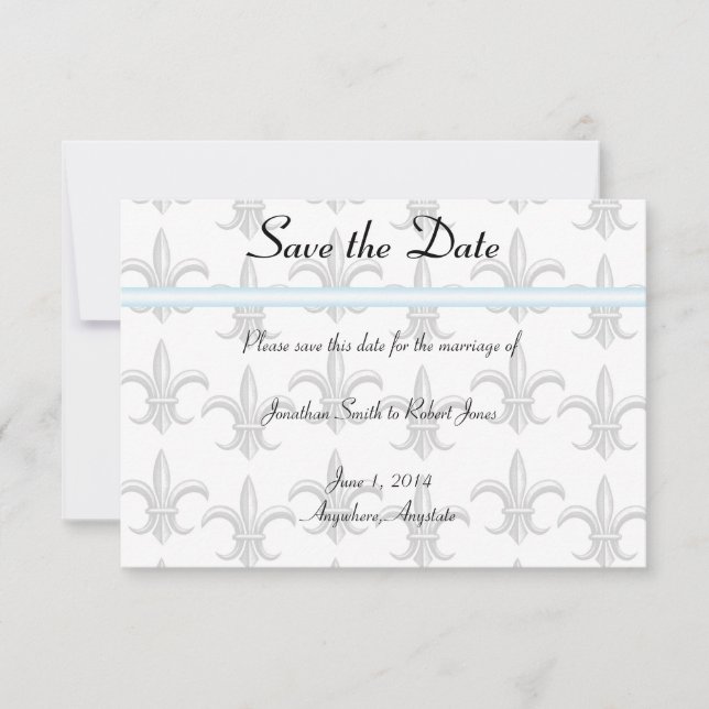 Zwei Tuxedo Gay Wedding speichern das Datum Save The Date (Vorderseite)