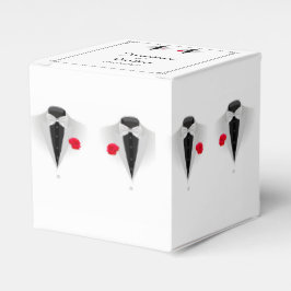 Zwei Tuxedos in der Box "White Gay Gastgeschenk Ho Geschenkschachtel
