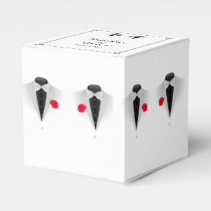 Zwei Tuxedos in der Box "White Gay Gastgeschenk Ho Geschenkschachtel