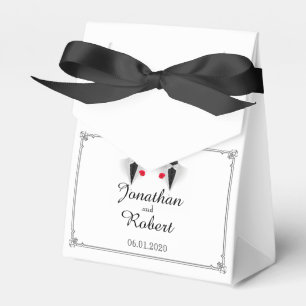 Zwei Tuxedos in der Box "White Gay Gastgeschenk Ho Geschenkschachtel