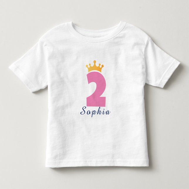 Zwei und der Crown Individuelle Name - Kleinkind T T-shirt (Vorderseite)