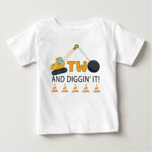 Zwei und Diggin" IT-Bau Geburtstags-T - Shirt