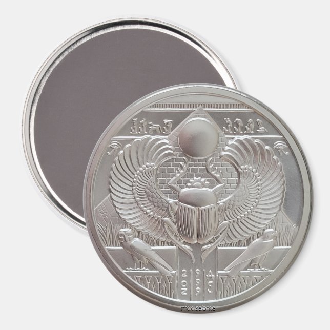 Zwei Unzen Silber Karab Runde Magnet (Vorderseite/Rückseite)