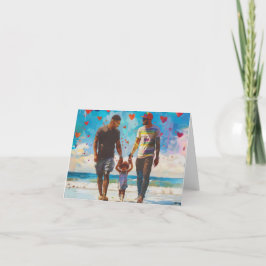 Zwei Väter digitale Kunst Feiertagskarte