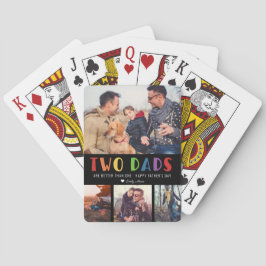 Zwei Väter sind besser als eins | Vatertag-Foto Spielkarten