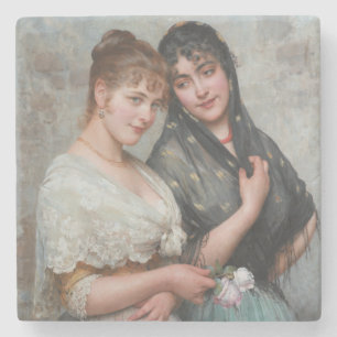 Zwei Venezianische Frauen (italienische Art) Steinuntersetzer