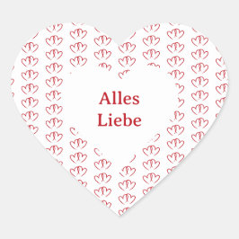 Zwei verbundene Herzen -  Herz-Aufkleber
