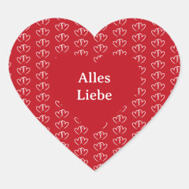 Zwei verbundene Herzen - Herz-Aufkleber