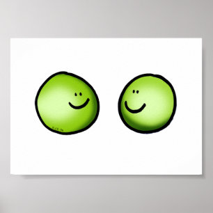 Zwei verliebte Erbsen Poster