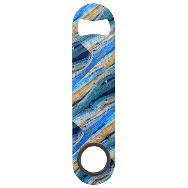 zwei verwitterte Stallplatten Speed Flaschenöffner (Vorderseite)