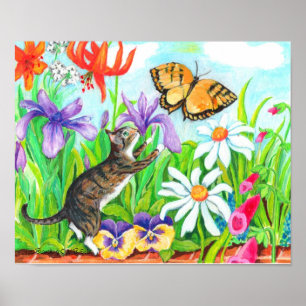 Zwei verzweigte Kinderwandkunst - Daisy our Cat Poster