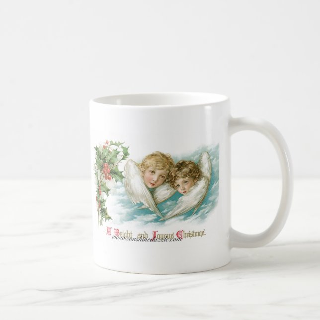 Zwei viktorianische Kinder als Engel Kaffeetasse (Rechts)